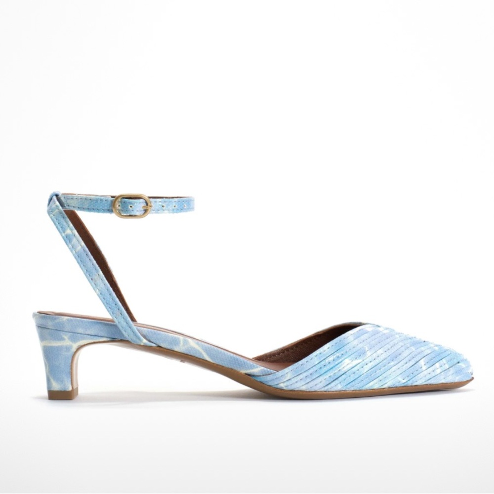 Anonymous Copenhagen Ankle-Strap Pointed Toe Heels in Light Blue - Picture 4 of 10